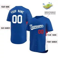 Royal White-Red Side Two-Tone Authentic Baseball Jersey 2