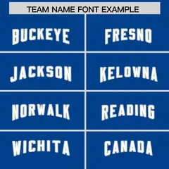 Royal White Retro Sleeve Line Authentic Football Jersey 3