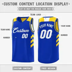 Royal White Reversible Double Side Basketball Jersey 4