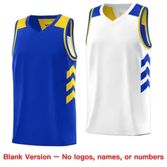 Royal White Reversible Double Side Basketball Jersey 7