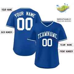 Royal White-Royal Authentic Classic Pullover Baseball Jersey 2