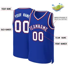 Royal White-Royal Classic Basketball Jersey 2
