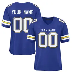 Royal White-Royal Classic Style Authentic Football Jersey