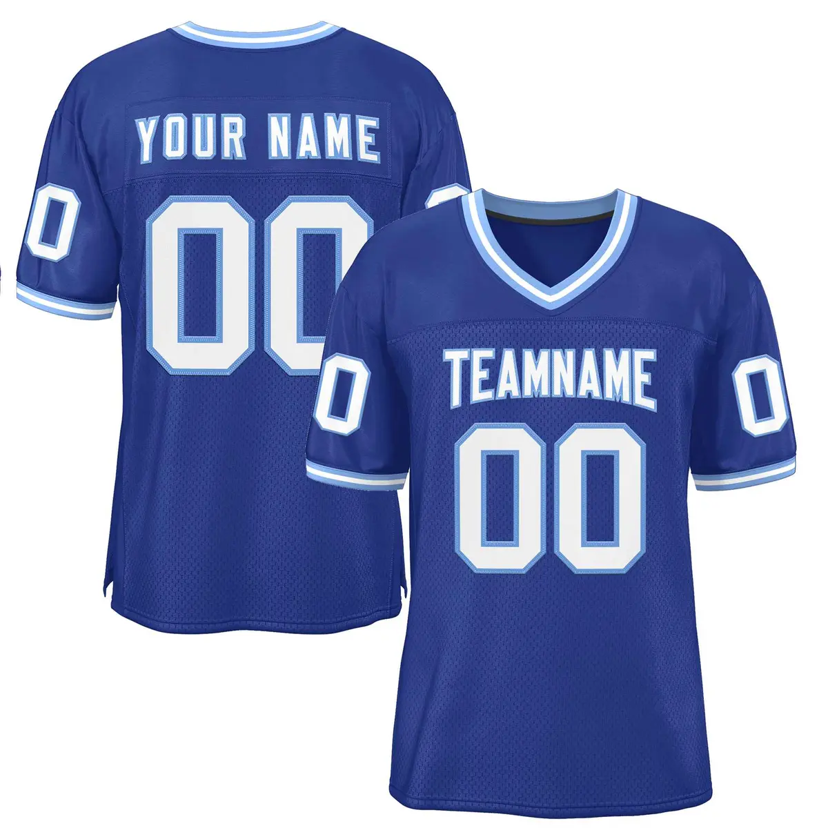Royal White-Royal Classic Style Authentic Football Jersey