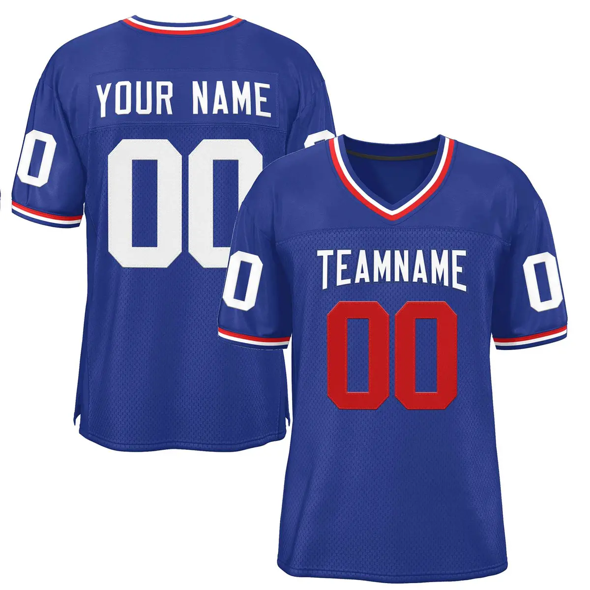 Royal White-Royal Classic Style Authentic Football Jersey