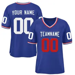 Royal White-Royal Classic Style Authentic Football Jersey 1