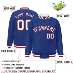 Royal White-Royal Classic Varsity Full-Snap Letterman Jacket 2
