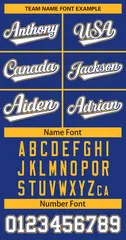 Royal White Royal-Gold Classic Hockey Jersey 3