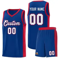 Royal White-Royal Side Splash Sports Basketball Jersey