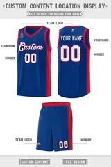 Royal White-Royal Side Splash Sports Basketball Jersey 2