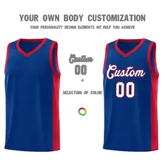 Royal White-Royal Side Splash Sports Basketball Jersey 3