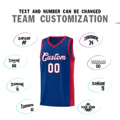 Royal White-Royal Side Splash Sports Basketball Jersey 4
