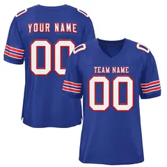 Royal White-Scarlet Classic Mesh Authentic Football Jersey