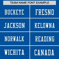 Royal White Sequin Lettering Stretch Football Jersey 3