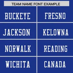 Royal White Shoulder Star Pattern Flag Football Jersey 3