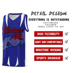 Royal White Snake Scale Graffiti Basketball Jersey 2