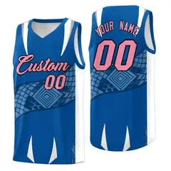 Royal White Snake Scale Graffiti Basketball Jersey 1