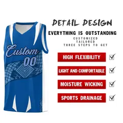 Royal White Snake Scale Venomous Fang Graffiti Basketball Jersey 2