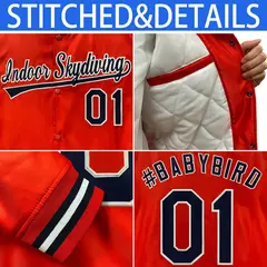 Royal White Star Graffiti Varsity Full-Snap Bomber Jacket 7