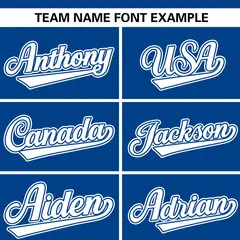 Royal White Stripe Raglan Sleeves Authentic Baseball Jersey 3