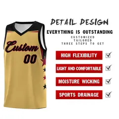 Royal White Two Tone Side Star Color Block Basketball Jersey 2