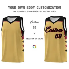 Royal White Two Tone Side Star Color Block Basketball Jersey 3