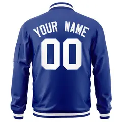 Royal White Varsity Full-Zip Letterman Bomber Jacket 4