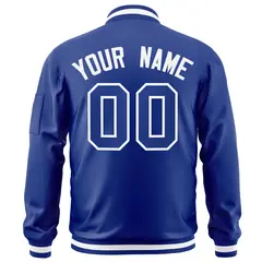 Royal White Varsity Full-Zip Letterman Bomber Jacket 4