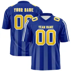 Royal White Vertical Fine Stripe Gradient Football Jersey 1