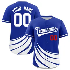Royal White Wind Mark Graffiti Pattern Baseball Jersey 1