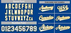 Royal White-Yellow Full-Button Classic Baseball Jersey 3