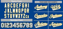 Royal White-Yellow Full-Button Classic Baseball Jersey 3