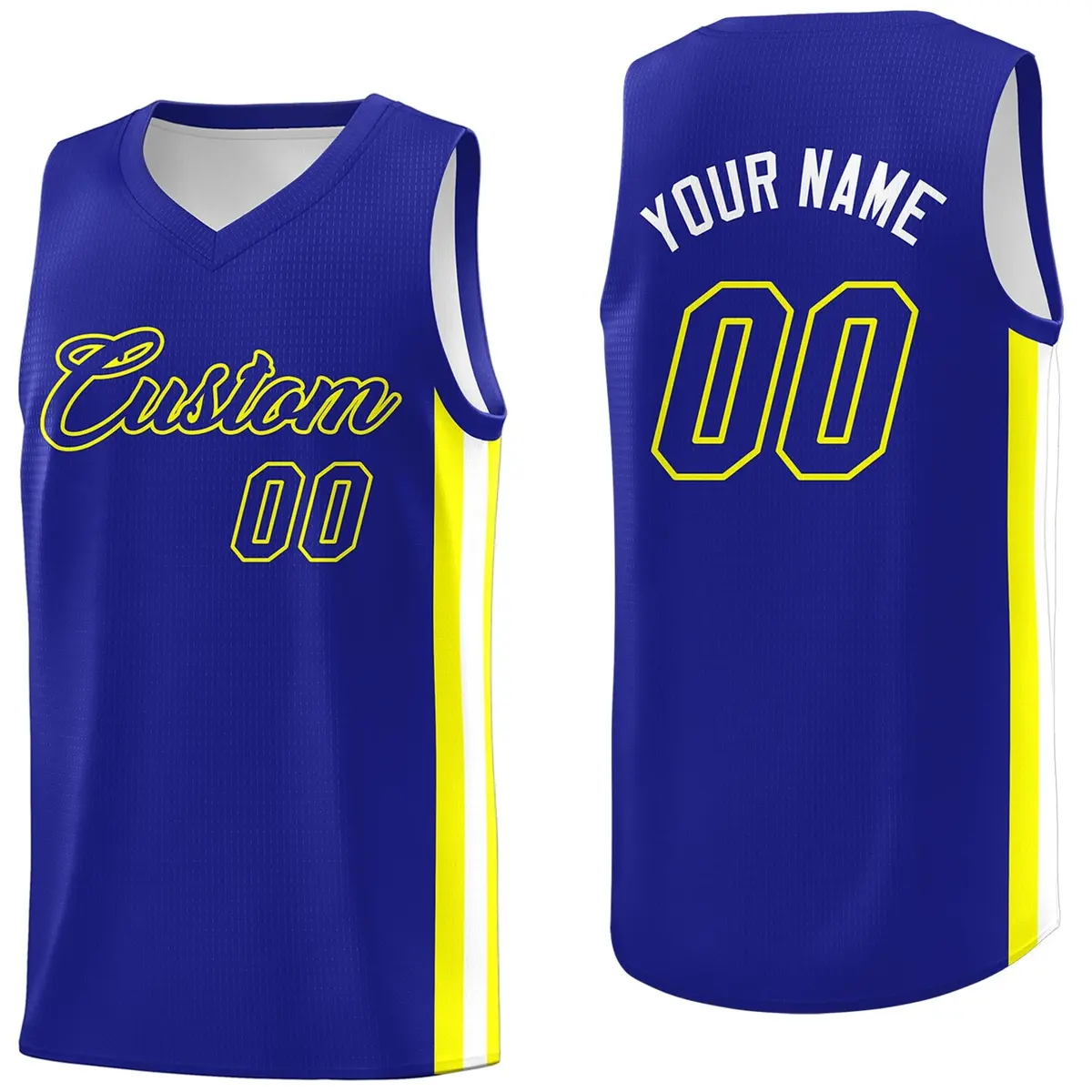 Royal Yellow Classic Athletic Men/Boy Basketball Jersey
