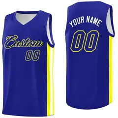 Royal Yellow Classic Athletic Men/Boy Basketball Jersey 1