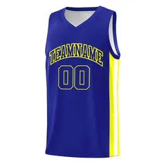 Royal Yellow Classic Mesh Sport Basketball Jersey 1