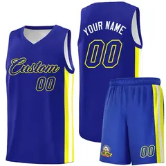 Royal Yellow Classic Sports Uniform Basketball Jersey Set