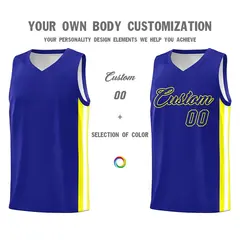 Royal Yellow Classic Sports Uniform Basketball Jersey Set 3