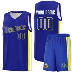 Royal Yellow Classic Sports Uniform Basketball Jersey Set 1