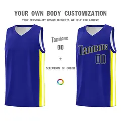 Royal Yellow Classic Sports Uniform Basketball Jersey Set 3