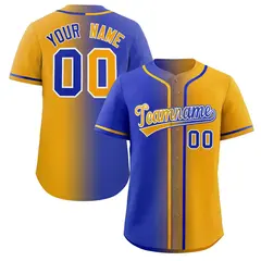 Royal Yellow Gradient Authentic Baseball Jersey