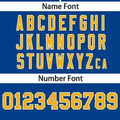 Royal Yellow Gradient Ribbed Authentic Baseball Jersey 4