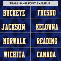 Royal Yellow Raglan Sleeves Camo Authentic Football Jersey 3