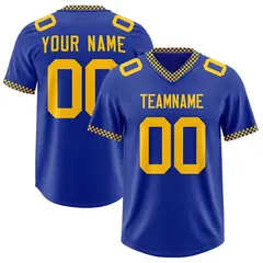 Royal Yellow Square Neckline Football Jersey