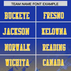 Royal Yellow Star Gradient Flag Football Jersey 3