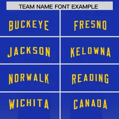Royal Yellow Vertical Gradient Stripe Football Jersey 3