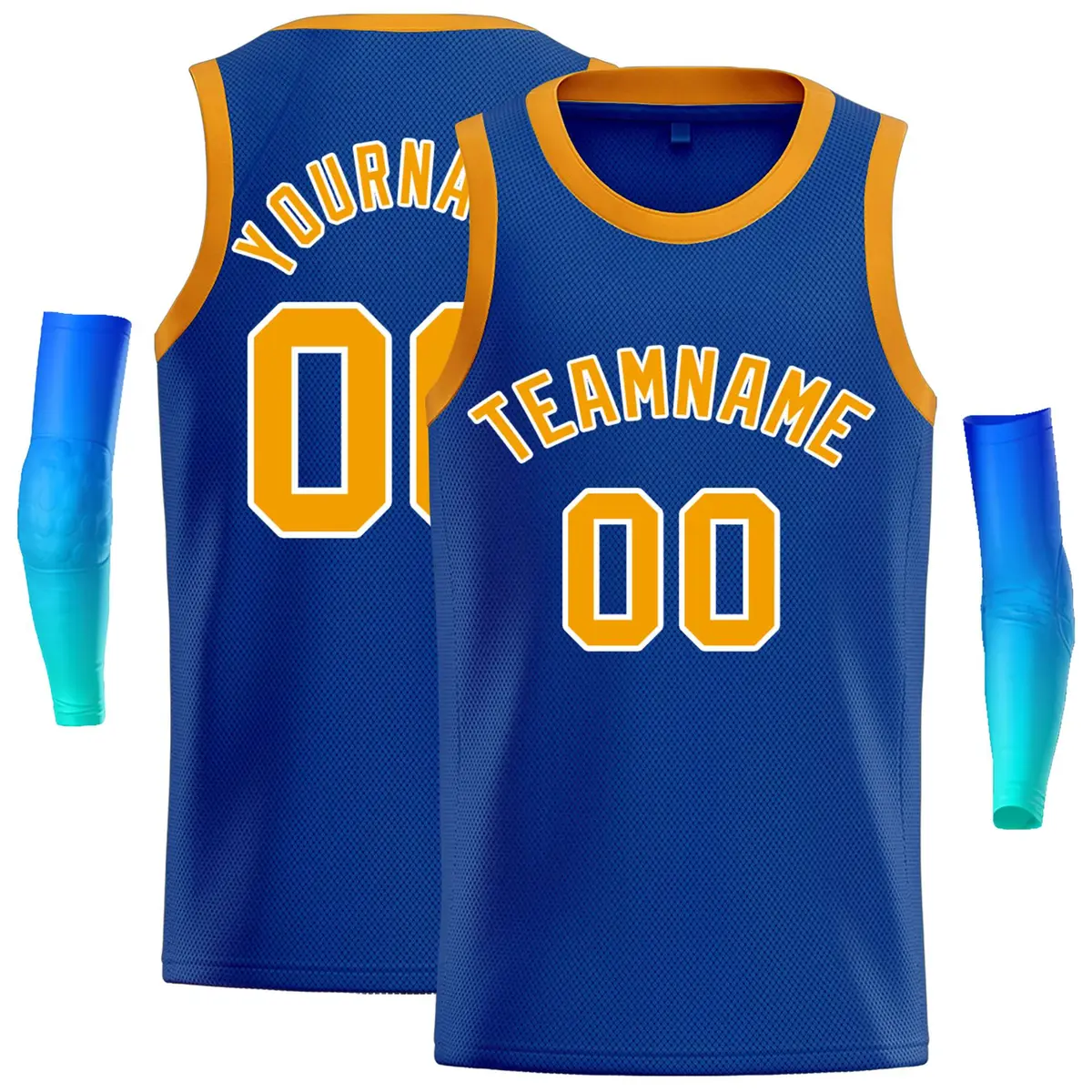 Royal Yellow-White Classic Casual Basketball Jersey