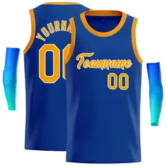 Royal Yellow-White Classic Casual Basketball Jersey