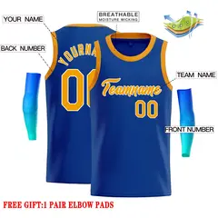 Royal Yellow-White Classic Casual Basketball Jersey 2