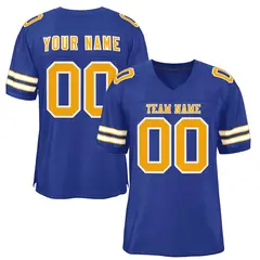 Royal Yellow-White Classic Style Authentic Football Jersey 1