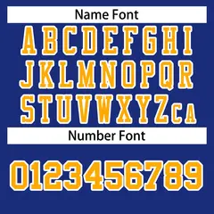 Royal Yellow-White Classic Style Authentic Football Jersey 4